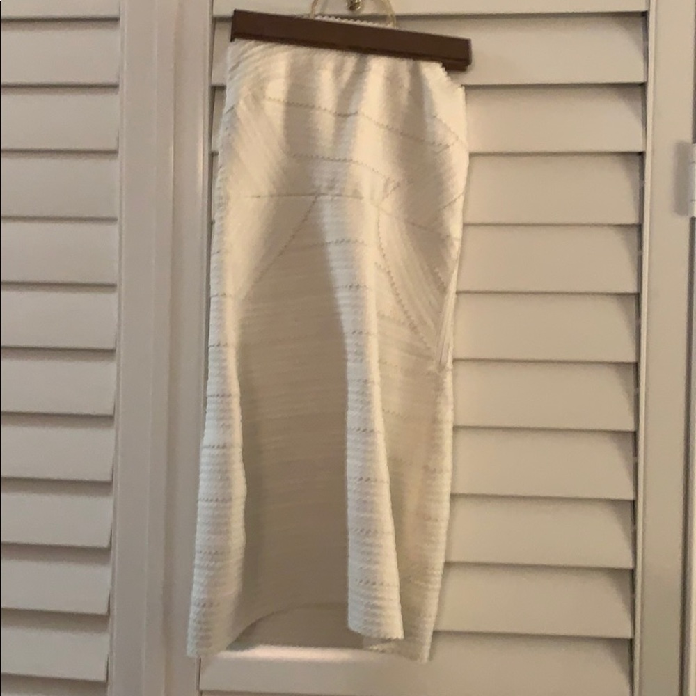 White textured party dress